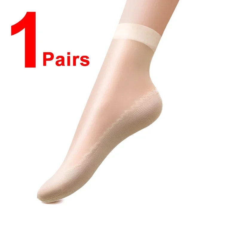 10 Pares de Meias de Algodão Antiderrapante Macias