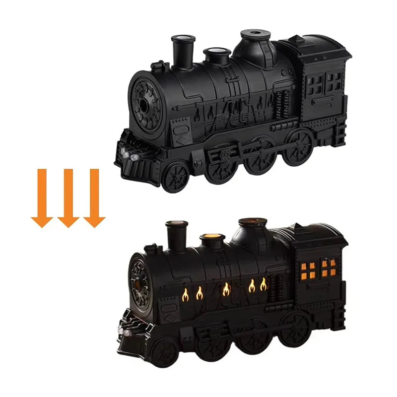 Train Shape Mini Aromatherapy Machine Atomizer Ultrasonic Cool Mist Air Humidifier with LED Light Aromatherapy Machine