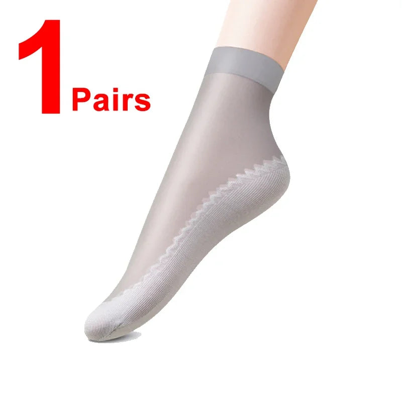 10 Pares de Meias de Algodão Antiderrapante Macias