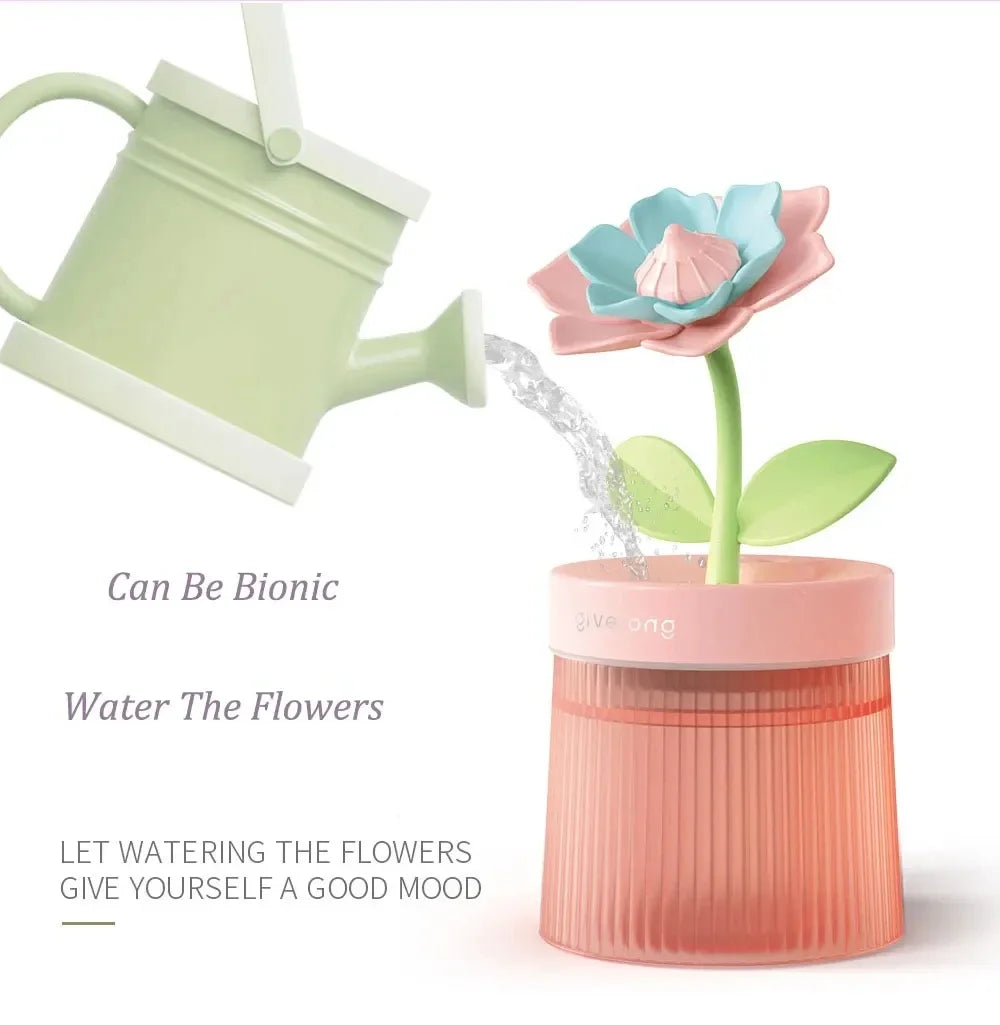 Umidificador de Ar Flor - Difusor Ultrassônico Portátil