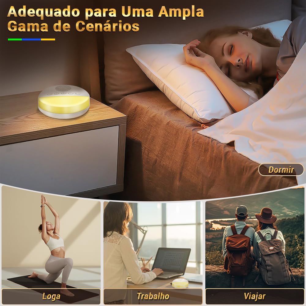 Máquina de Sons Relaxantes SerenoCalm: Bloqueie o Ruído, Encontre a Paz.
