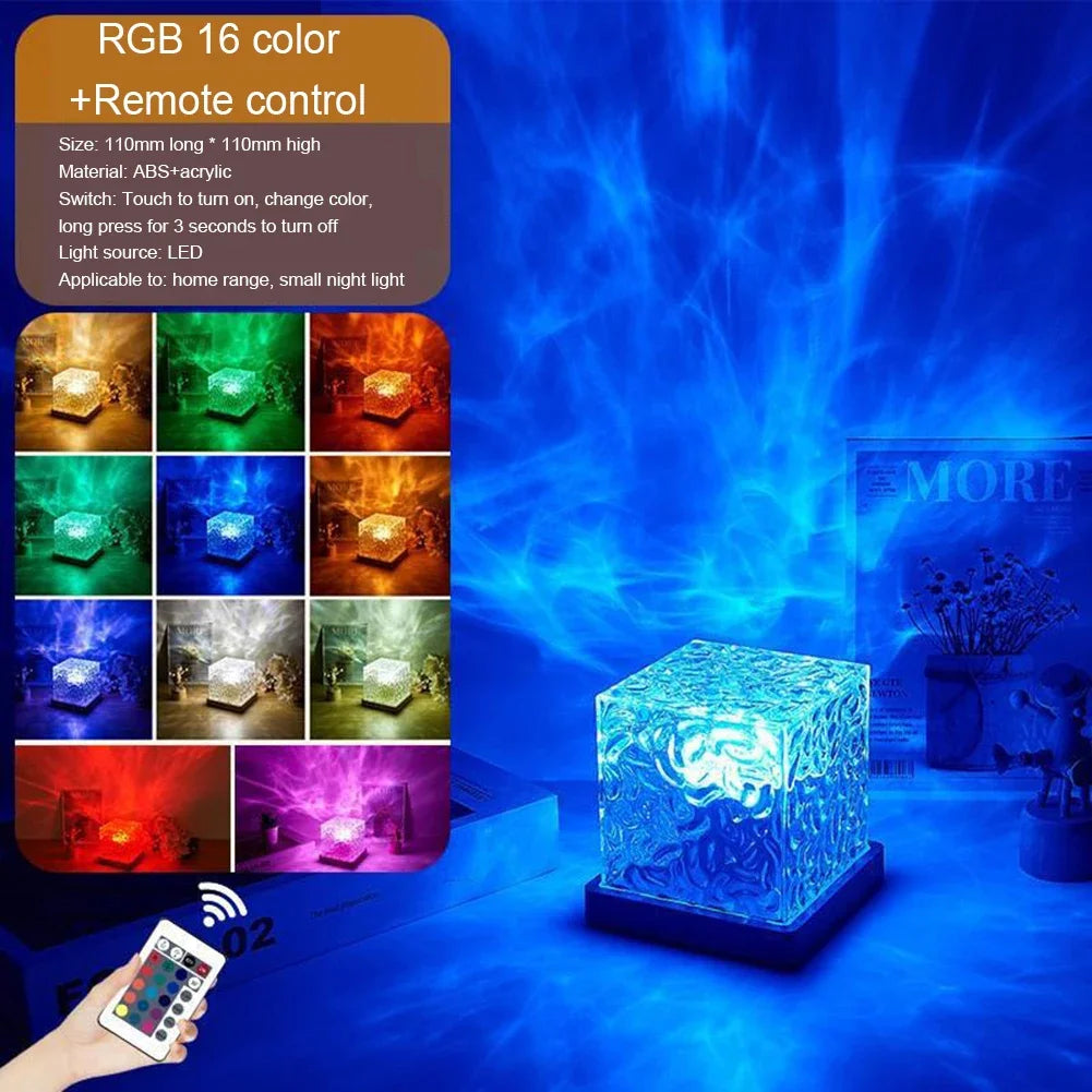Projetor de Luz Ondas do Oceano 16 Cores - Cubo